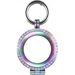Diamond Glitter Crystal AirTag Tracker Holder Loop Case Cover Ring Key Chain for Apple AirTag (Rainbow) Diamond Glitter Crystal AirTag Tracker Holder Loop Case Cover Ring Key Chain for Apple AirTag (Rainbow)
